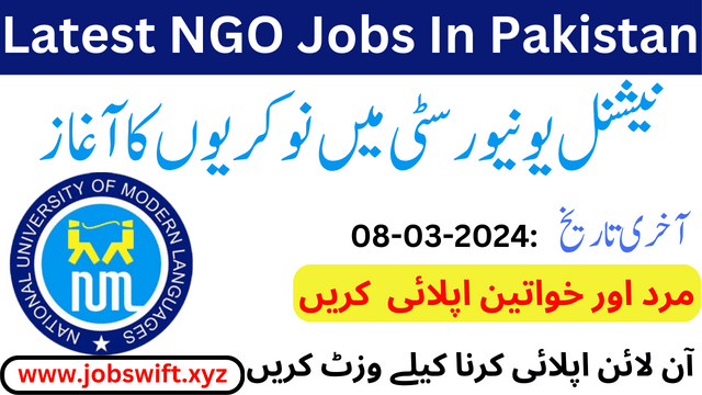 Latest NGO Jobs at National University Islamabad: Apply Now