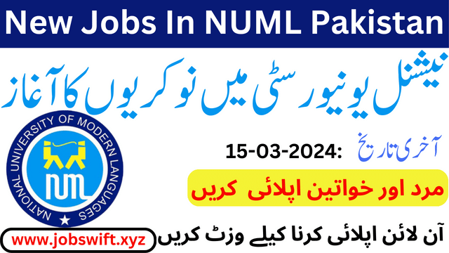 New Jobs at National University of Modern Languages