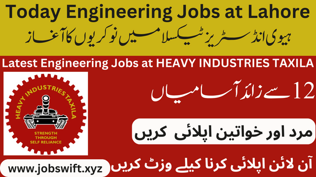New Engineering Job at Heavy Industries Taxila